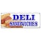 Signmission DELI SANDWICHES BANNER SIGN delicatessen sub cornbeef pastrami roll pickels B-Deli Sandwiches - alternate 1